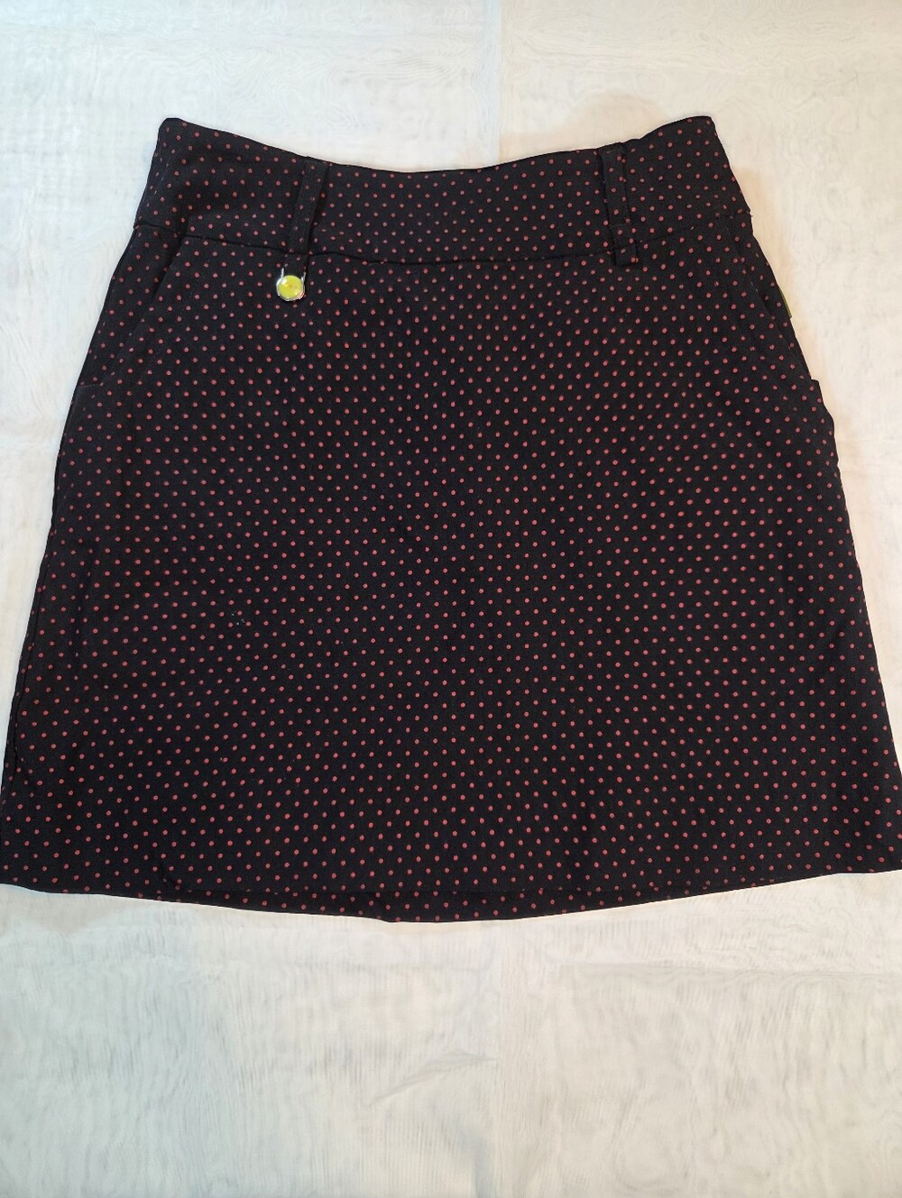 Swing Control Golf Skort Black with Pink‎ Dot Print